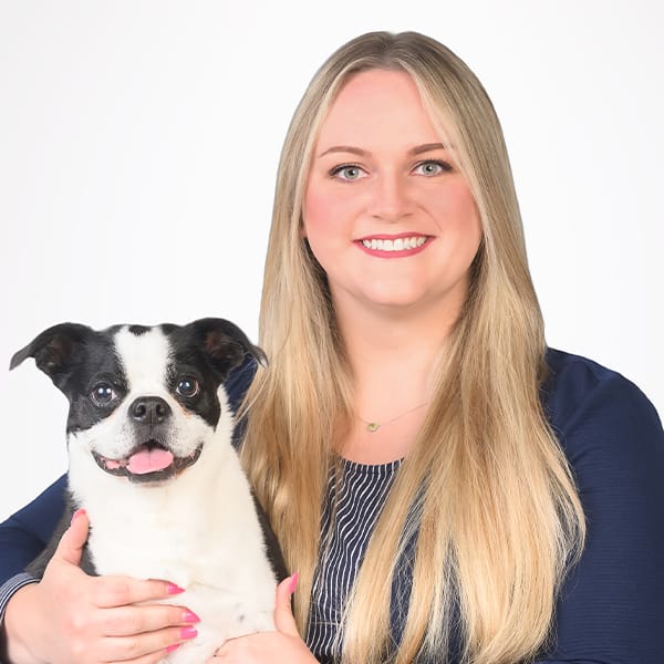 Dr. Howard with her pet dog.