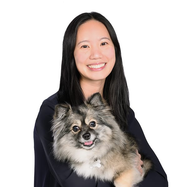 Dr. Megan Lin with pet