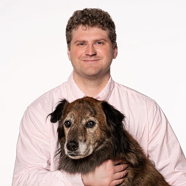 Dr.Chipps with pet dog.