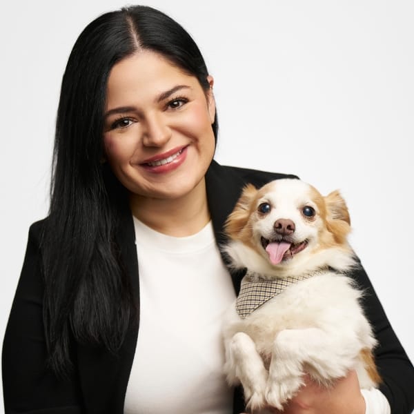 Dr. Rachel Cuccia with pet