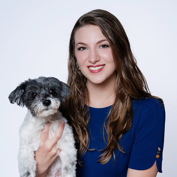 Dr. Kappesser with pet dog.