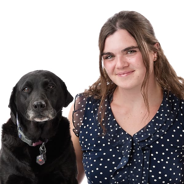 Dr. Doherty with pet dog.