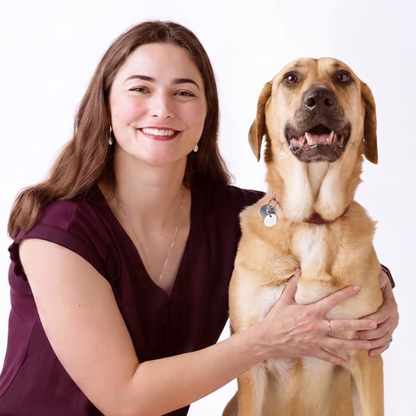 Dr. DeSpain with pet dog.