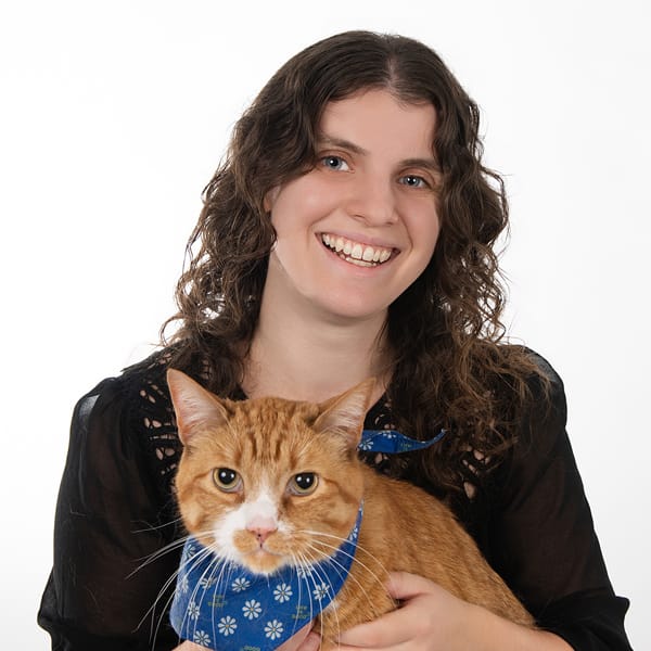 Dr. Keerbs with pet cat.