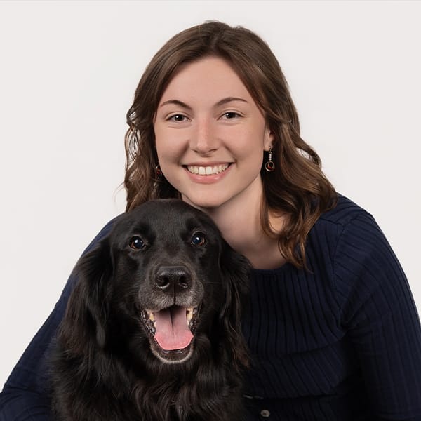 Dr. Scrafford with her pet dog.