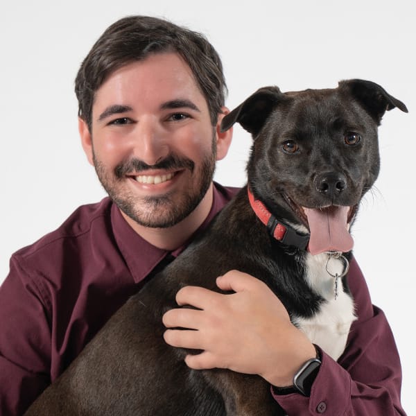 Dr. Caleb Applebaum with pet