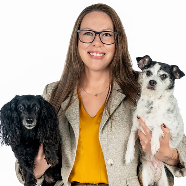 Jen Laessig with pet